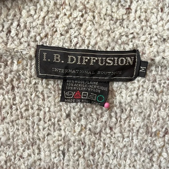 Wool (80%) Nubby Wrap Sweater - Picture 2 of 4